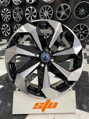 Jogo de Rodas aro 18 Tarântula 4x100 Preta Diamante
