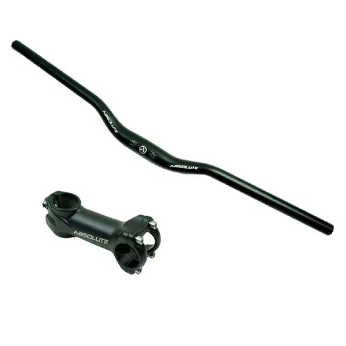 Guidão Bike Mtb Absolute HB002 Curvo 720mm + Mesa Avanço 60-70-80-90-100mm 6º  7581