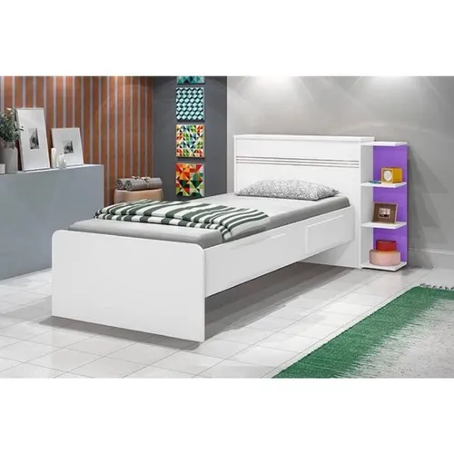 Cama Bau Solt Jade com Gavetas Br.Lilas Flex - Frete Grátis - 10x S/ Juros - Receba Hoje