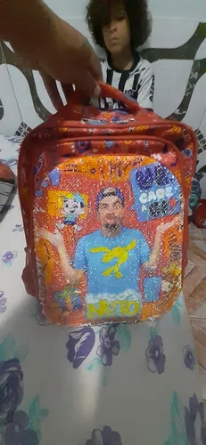 Linda mochila 3D de alças do Lucas neto