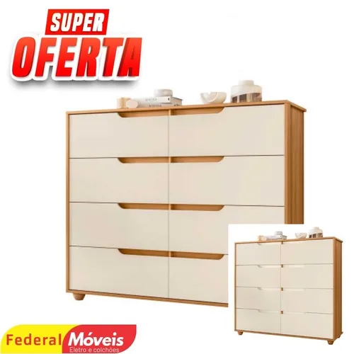 Cômoda doble 8 gavetas - nova na caixa 