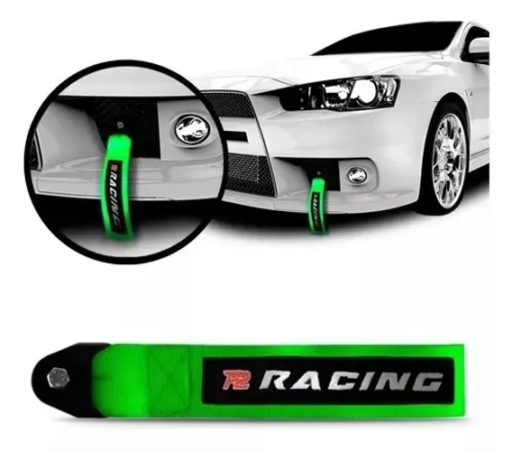 Strap Hook Racing Fita Cinta De Reboque Engate - Verde