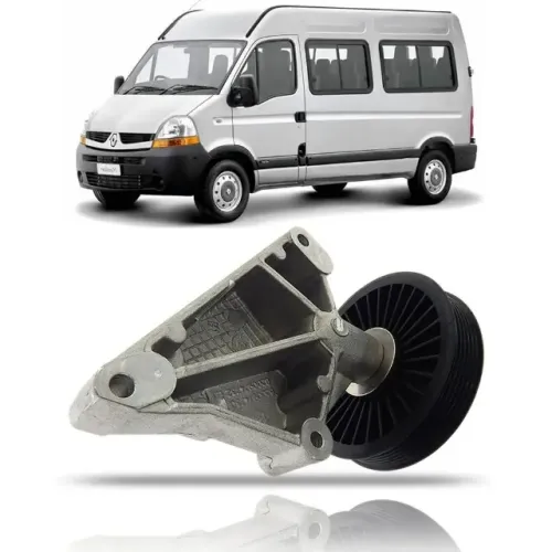 Polia do Compressor Sem Ar Com Suporte Original Renault Master 2.5 16v 2005 2006 07 08 09 