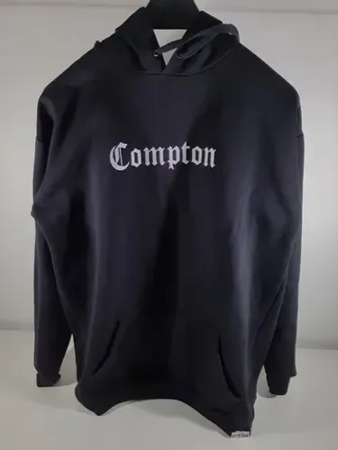Casaco Moletom Preto Wanted "Compton"