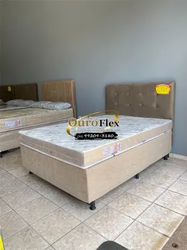 Cama box com colchão de espuma D33