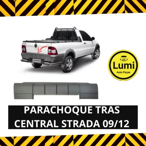 Parachoque Tras Central Strada 2009/2012 - NOVO 