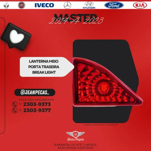 lanterna breaklight porta traseira - master