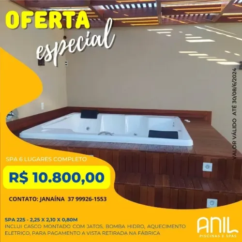 JA - Spa de hidromassagem 6 lugares completo - Anil Piscinas