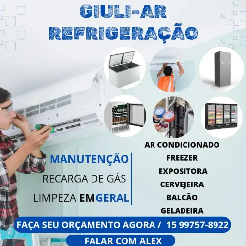 GIULI_AR REFRIGERAÇÃO _MANUTENÇÃO, RECARGA DE GÁS, LIMPEZA EM GERAL 