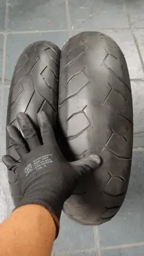 Par pneu usado Pirelli Diablo 120/70-17 e 160/60-17
