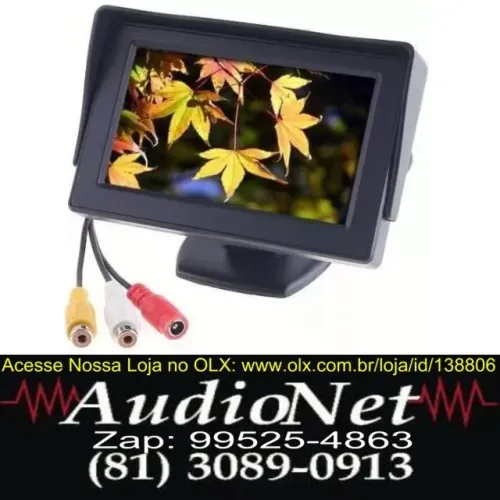Tela Monitor Automotivo Lcd 4.3 Carro P/ Câmera Ré