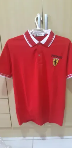 Camiseta Polo Ferrari Vermelha