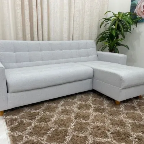 Sofá com Chaise Sophie 2.13m Molas Bonnel l876