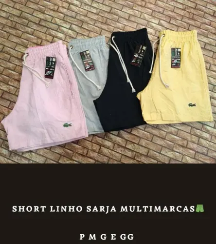 Shorts de Linho Sarja