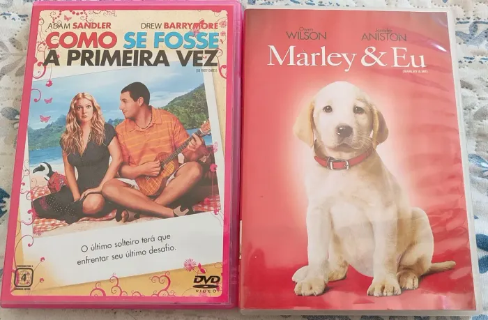 DVDs Como Se Fosse A Primeira Vez e DVD Marley & Eu