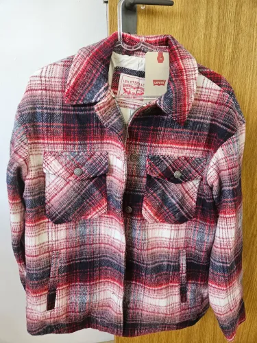 Jaqueta/casaco xadrez vermelho Levi's NOVA