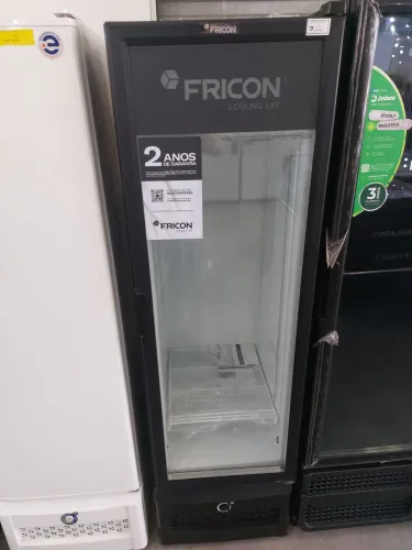 Freezer expositor congelados slim 284 litros preto novo