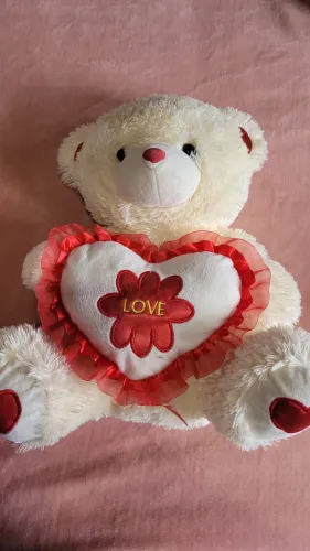 Urso de Pelúcia com Coração - Amoroso e Macio