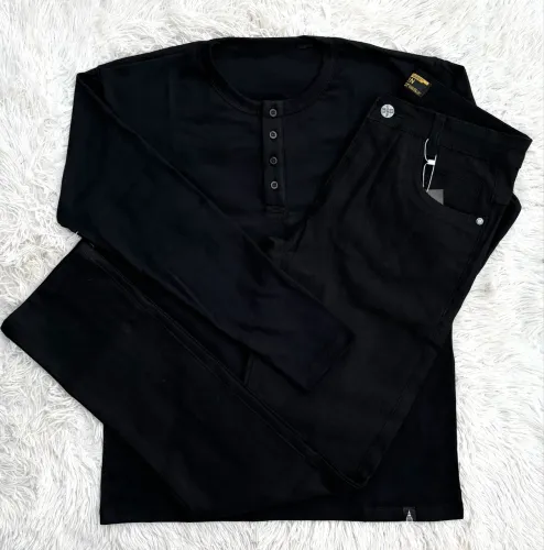 Kit Camisa Longa e Calça Preta