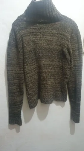 Blusão de lã Marrom mesclado