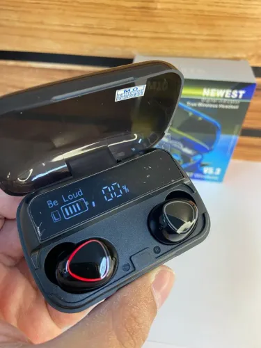 Fones de Ouvido Bluetooth TWS com Estojo de Carregamento