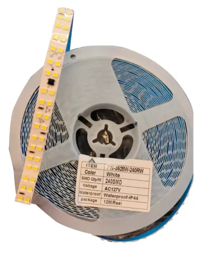 Fita De LED 3528 240 Leds/M IP20 BQ 220V 10M 1200 Leds - Roya