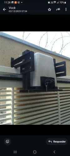 Suporte/Base Aéreo para motor de portão deslizante (Fabricação própria)