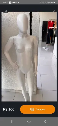 Manequim, provador + cortina e espelho