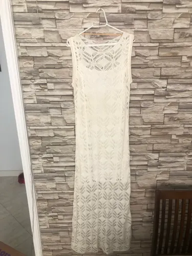 Vestido crochê branco/ off white CIA MARÍTIMA