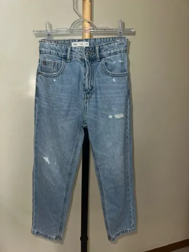 Calça infantil calça de shopping infantil calça mom jeans