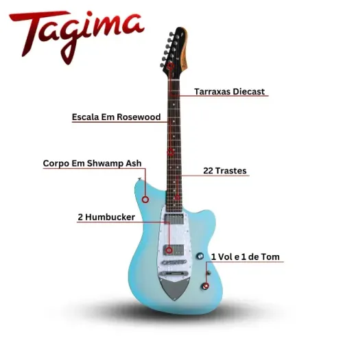 Guitarra Tagima Cosmos Oasis TCBLB
