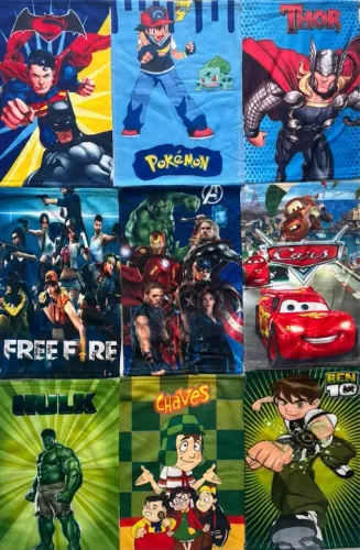 Toalhas de mão  e rosto Infantil - Diversos Personagens