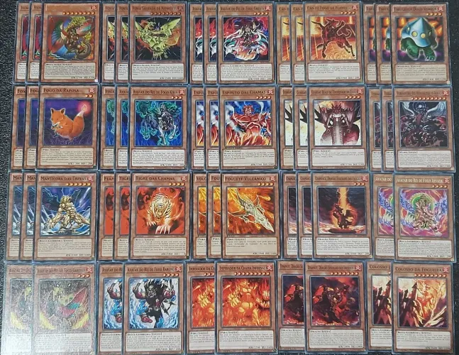 Deck Rei De Fogo cartas originais de yu-gi-oh