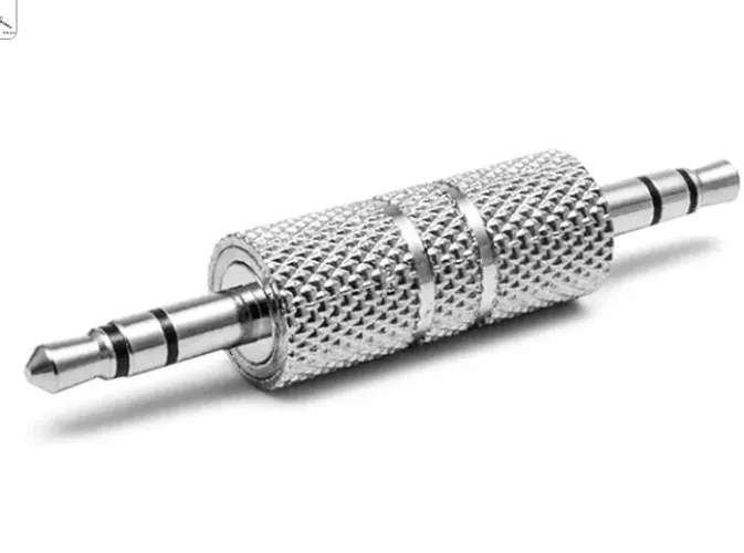 Adaptador Emenda Plug P2/P2 Macho Macho Para Plug Fêmea Áudio Estéreo 3,5mm Em Fone
