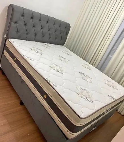 Cama Box Casal com Cabeceira