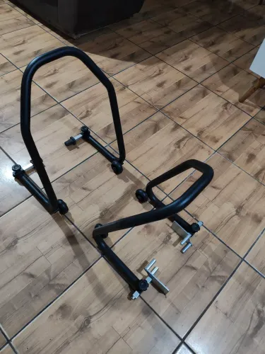 Cavalete moto, frontal e traseiro
