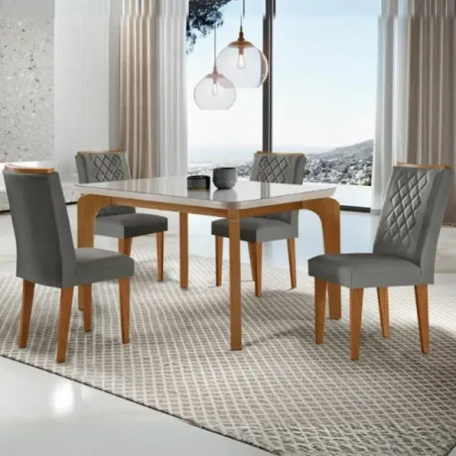 Mesa Londrina 1,20m   4 Cadeiras   Pronta Entrega!