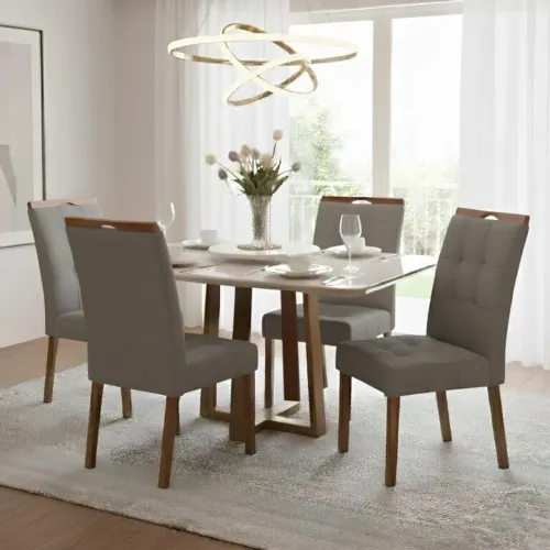 MESA JANTAR ALTAMENTE ELEGANTE CADEIRAS EM MADEIRA MACIÇA SURPREENDA-SE!! YWYTTY