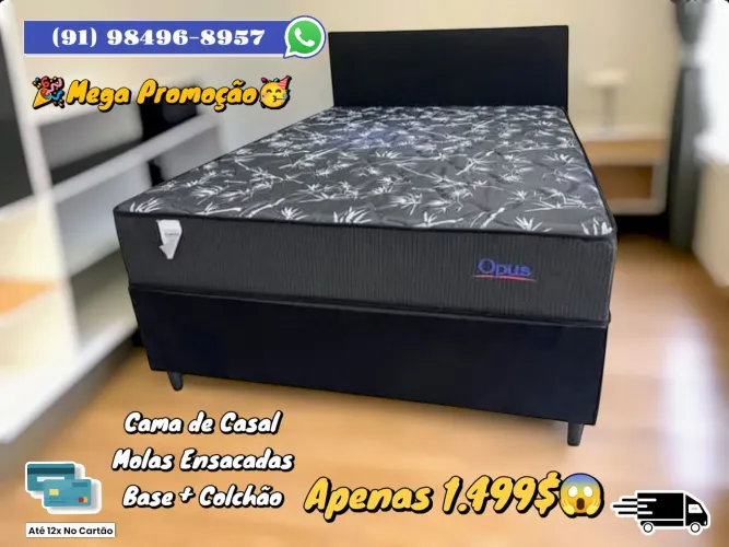 Cama Box Casal com Molas Ensacadas - Opus - R$ 1.499