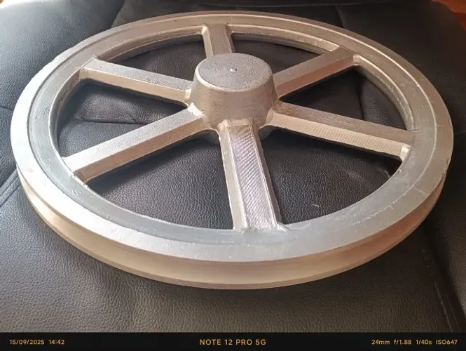 Polia de Alumínio 1 canal 330mm Perfil A