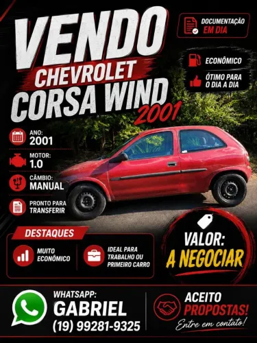 Chevrolet Corsa Wind 1.0 MPFI / EFI 2P 2001