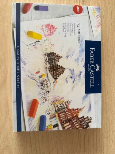 Giz pastel seco curto 72 cores faber-Castell