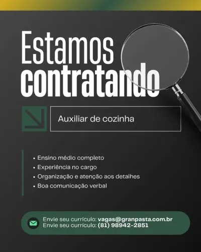 Auxiliar de cozinha