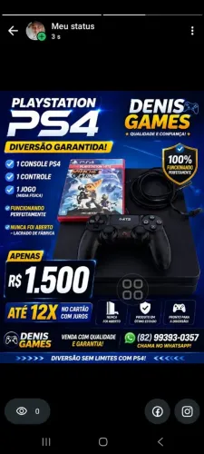 Ps4 lacrado fabrica 1 controle 1 jogo