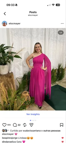 Vestido longo pink festa / madrinha / formatura - usado 2 vezes