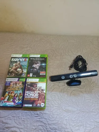 KINECT + 4 JOGOS ORIGINAIS - XBOX 360