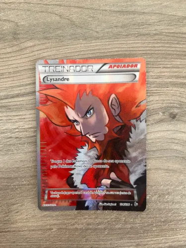 Carta Pokemon Lysandre Full Art 104/106 Flash de Fogo Portugues