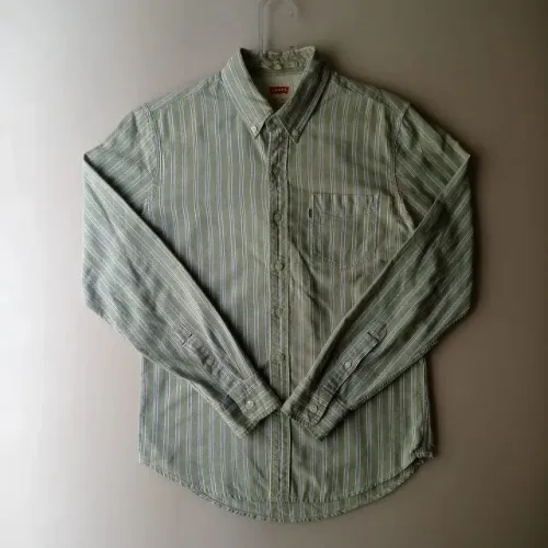Camisa masculina slim fit - p - levi's original - listrada verde