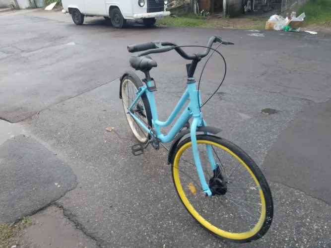 Bicicleta antigo pneu sem câmera freio a tambor 