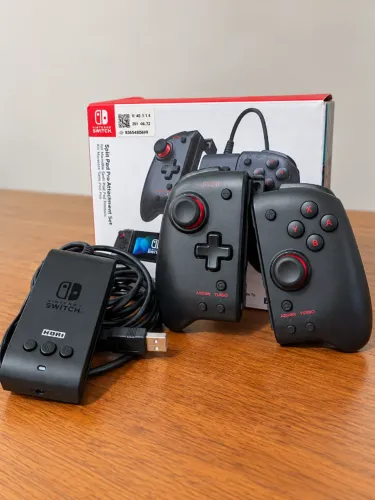 Controle/Manete p/ Nintendo Switch Hori Split Pad Pro Attachment Set + Caixa(100% Original
